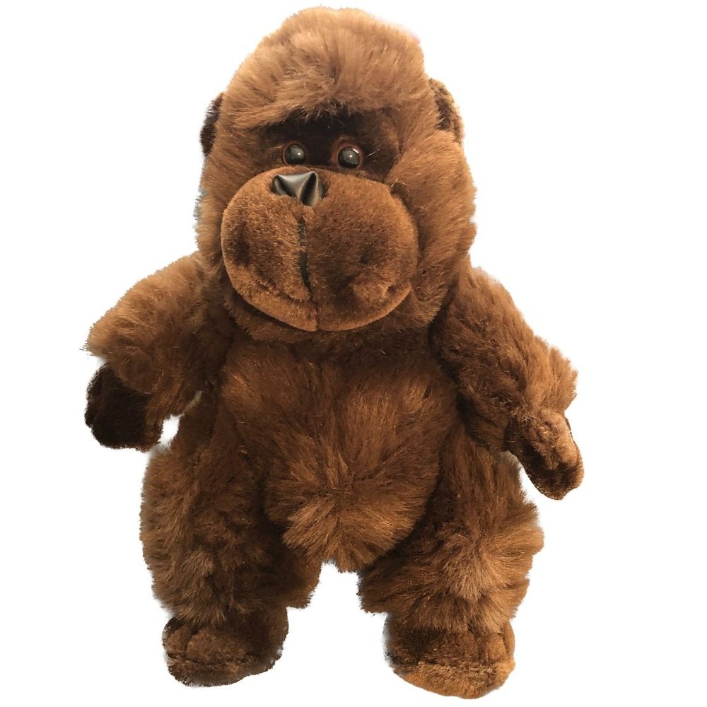 TB Trading Co Brown Gorilla Plush Ape Stuffed 12" Tall